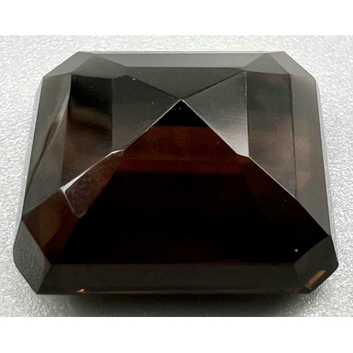 1268 - 22.25 Ct Natural Smoky Quartz in Rectangular Shape. Comes with GLI Certificate.