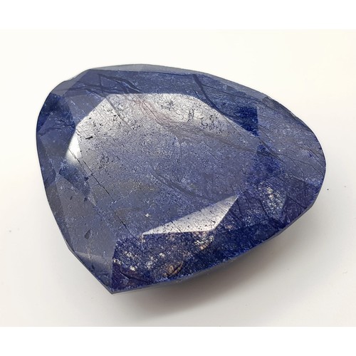 1492 - A 477.03 Ct Faceted Collector Size Natural Blue Sapphire Gem stone. Pear Shape. IGL&I Certified