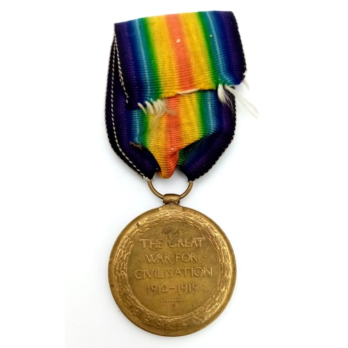 1300 - The Great War for Civilization Medal WWI - Private Avenell of The Queens Regiment. With ribbon.