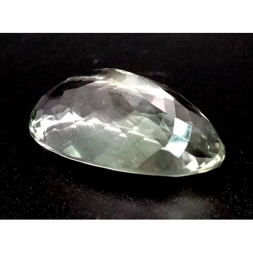 1316 - A 20.40 Ct Natural Faceted Green Amethyst, in an Oval Shape. Comes with the GLI Certificate