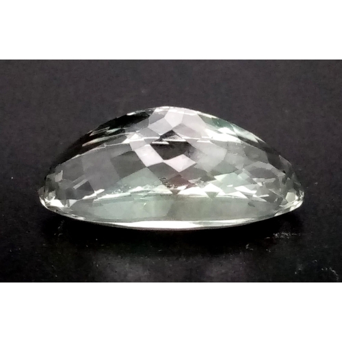 1316 - A 20.40 Ct Natural Faceted Green Amethyst, in an Oval Shape. Comes with the GLI Certificate