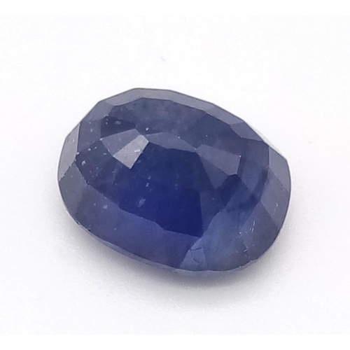 1385 - A 4.45ct Natural Translucent Blue Sapphire, in an Oval Shape. Come with the GLI Certificate.