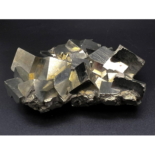 154 - An excellent, museum quality specimen of Iron Pyrites (also known as fool’s gold) with large (up to ... 