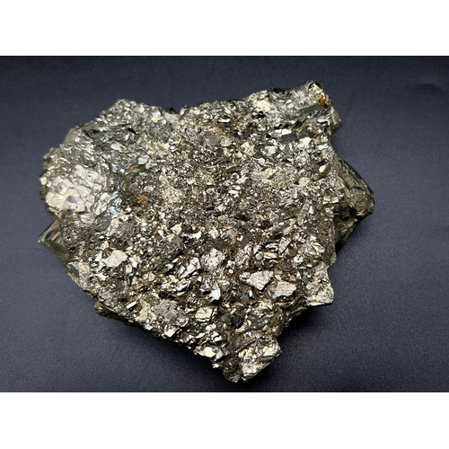 154 - An excellent, museum quality specimen of Iron Pyrites (also known as fool’s gold) with large (up to ... 