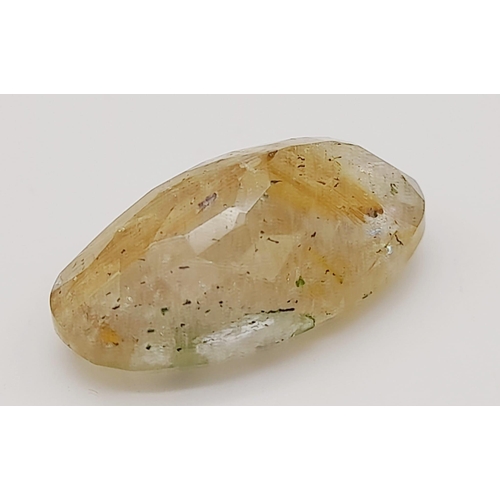 1786 - A 13.10ct Natural Rutile Quartz, in an Oval Shape cut. Come with the GLI Certificate