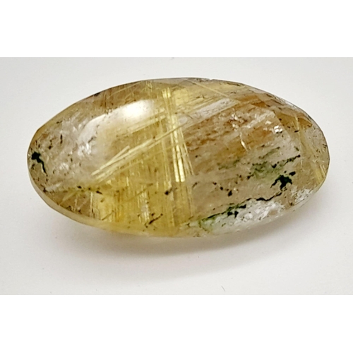 1786 - A 13.10ct Natural Rutile Quartz, in an Oval Shape cut. Come with the GLI Certificate