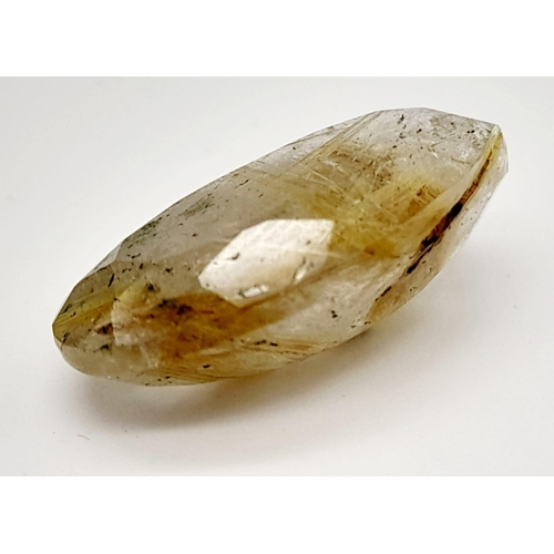 1786 - A 13.10ct Natural Rutile Quartz, in an Oval Shape cut. Come with the GLI Certificate