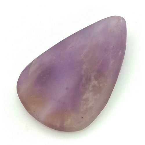 1800 - A 52.85 Ct Unpolished, Natural Amethyst, in a Pear Cabochon Shape. Comes with the GLI Certificate.