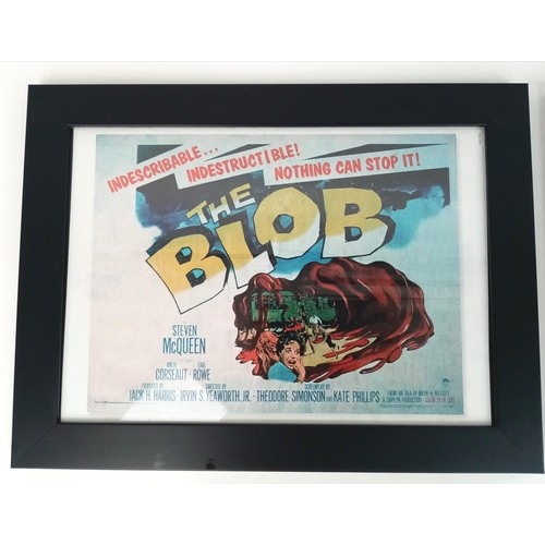 344 - A Fabulous Kitsch Collection of Seven Framed Vintage Horror B Movie Mini Posters. Perfect for desk d... 