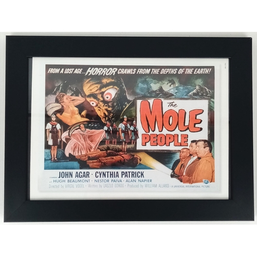 344 - A Fabulous Kitsch Collection of Seven Framed Vintage Horror B Movie Mini Posters. Perfect for desk d... 