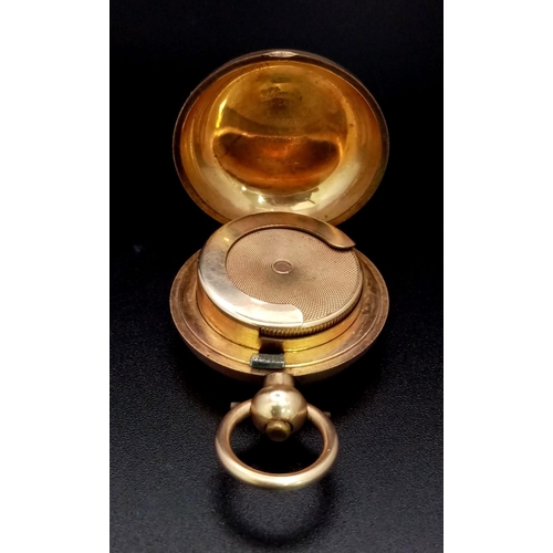 519 - A Victorian Gold-Plated Sovereign Case. Made by the Illinois watch-case company.