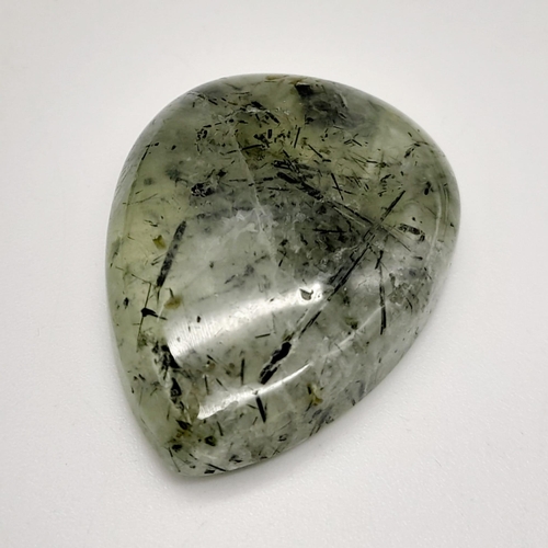 659 - A 24.30ct Natural Prehnite, in a Pear Cabochon Shape. Come with the GLI Certificate