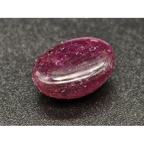 833 - A 12.72 Ct Natural Cabochon Ruby. Color Enhanced. Come with the IGL&I Certificate.