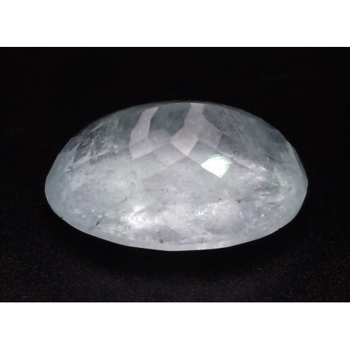 680 - A 32.45ct Natural Aquamarine, in an Oval cut shape. 
24.3 x 18.5 x 11.3 mm approx