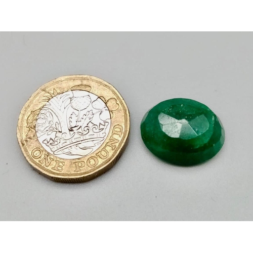 1183 - 11.70 Ct Natural Brazilian Emerald. In Oval Shape. Comes with GLI Certificate.