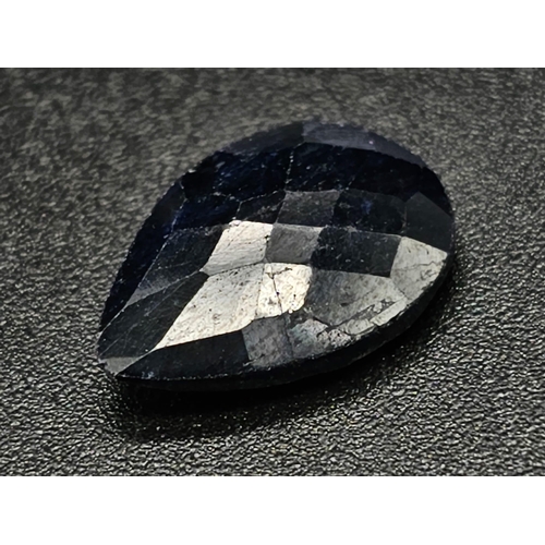 1190 - 4.80 Ct Natural  Blue Sapphire. Colour Enhanced. Pear Shape. GLI Certificate.