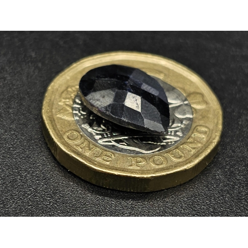 1190 - 4.80 Ct Natural  Blue Sapphire. Colour Enhanced. Pear Shape. GLI Certificate.