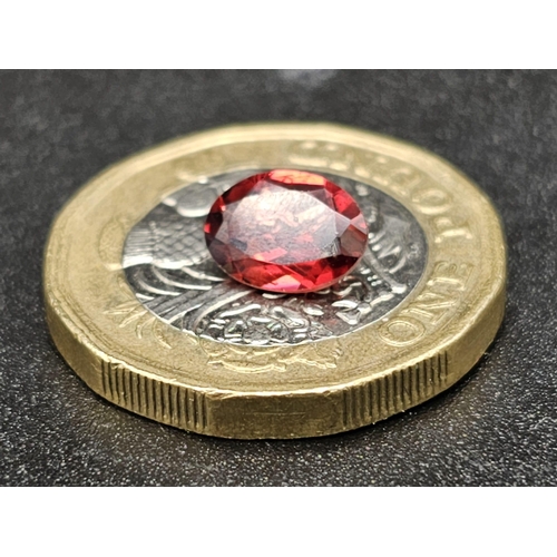 1392 - A 1.52 Ct Faceted Almandine Garnet. In Oval Shape. Comes with GLI Certificate.