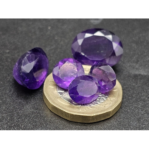 1490 - A 29.05ct Natural Amethyst Lot, in an Oval cut shape.