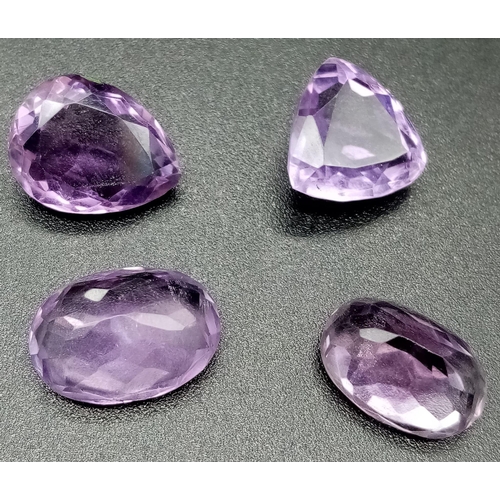 468 - A 24.40ct Natural Amethyst lot. Mixed cut.