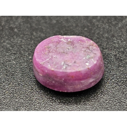 1204 - A 6.01 Ct Untreated Natural Ruby, in an Oval Cabochon Shape. Comes with the IGL&I Certificate