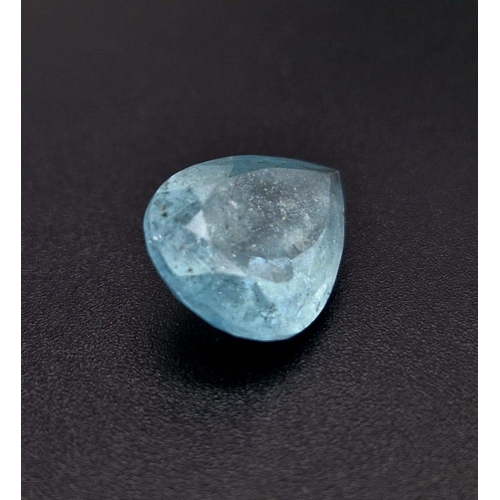 1218 - A 6.75ct Natural Aquamarine, in a Pear Shape. Comes with an ITLGR Certificate.