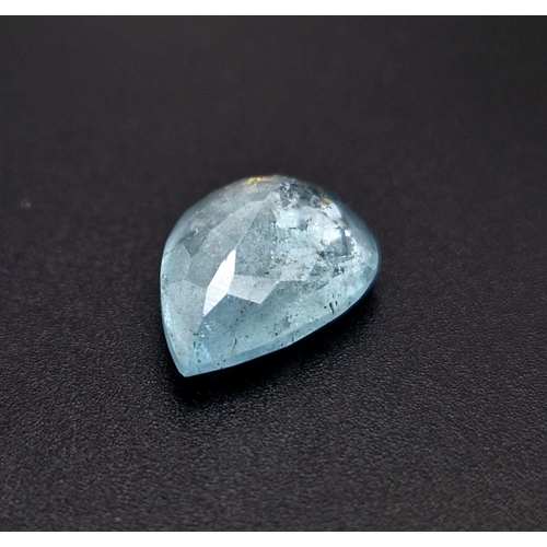 1218 - A 6.75ct Natural Aquamarine, in a Pear Shape. Comes with an ITLGR Certificate.