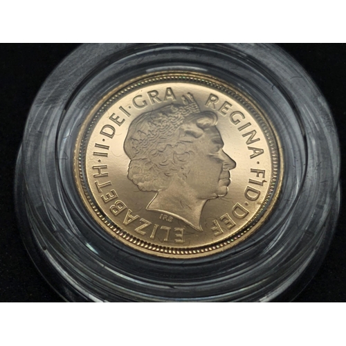 204 - A 1998 Royal Mint 22K Gold Half Sovereign Coin. This limited edition proof coin ( No. 1731) comes in... 