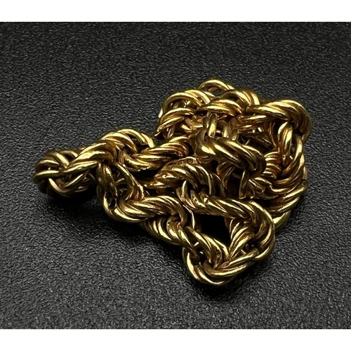 446 - A 9K Yellow Gold Child's Rope Bracelet. 12.5cm. 1.77g