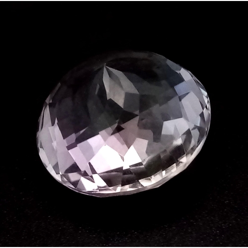 706 - A 24.85ct Natural Amethyst Rose D' France. Round Brilliant. Checkerboard faceted. 18.9mm.