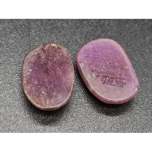 819 - A 11.05 Ct Faceted Ruby Gemstones Pair. Oval Shape. Comes with GLI Certificate.