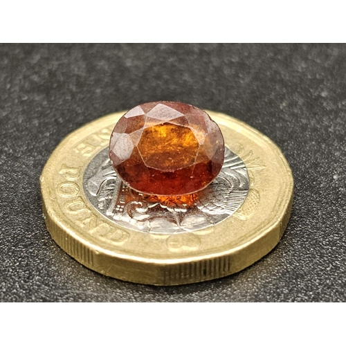 937 - A 4.6ct Natural Hessonite Garnet. Oval Cut. Comes with GLI Certificate.