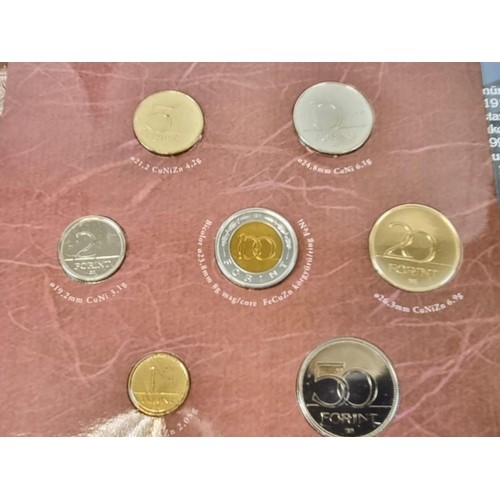 1114 - Five Uncirculated Foreign Coin Collections - Estonia, Lithuania, Latvia, Hungary, and Cyprus.