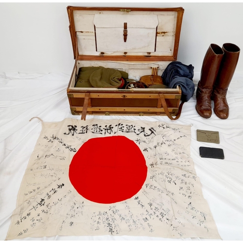 100 - WW2 Japanese Officers foot locker with keys that belonged to Captain Takashi Kageyama of the
1 st Im... 