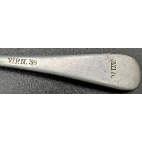 334 - 3 rd Reich Luftwaffe Small Spoon Dated 1939. Marked FL. U.V. which means “Flieger Unterkunft
Verwalt... 