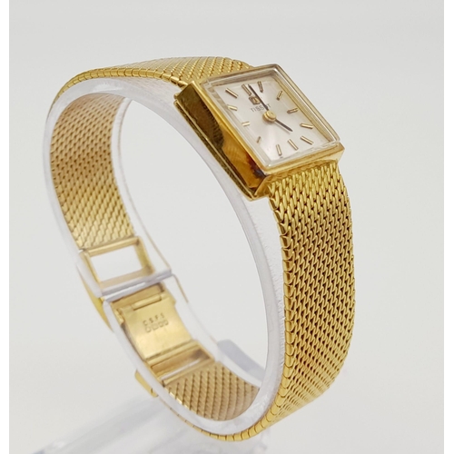 225 - A Gorgeous Vintage 18K Gold Tissot Ladies Watch. In absolute incredible condition ( I doubt if this ... 