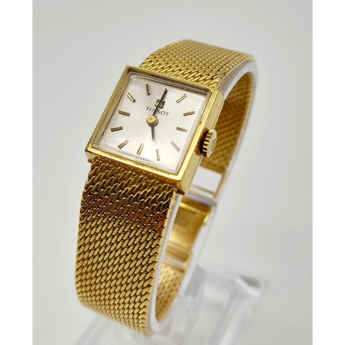 225 - A Gorgeous Vintage 18K Gold Tissot Ladies Watch. In absolute incredible condition ( I doubt if this ... 