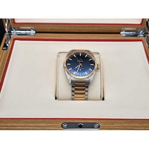 303 - An Omega Globemaster Constellation Gents Watch. Bi-metal (gold and steel) strap and case - 39mm. Blu... 