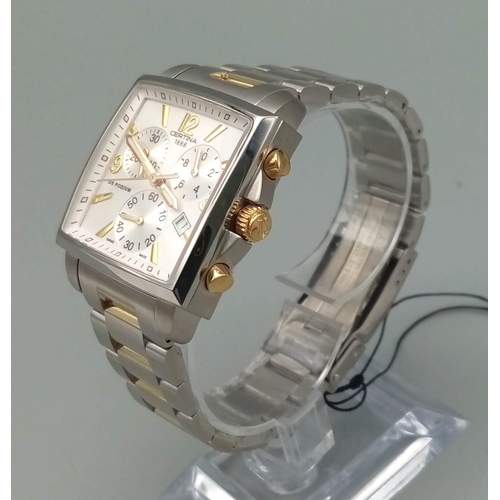 1177 - An unworn Certina DS Podium Square Face Chronograph Watch. Full working order with protective films ... 