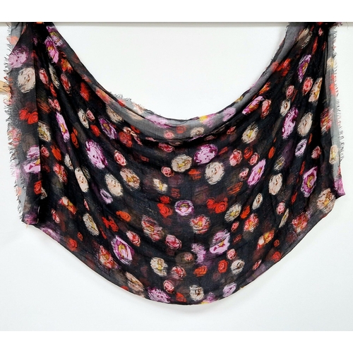 786 - A Mulberry Soft Modal Floral Print Scarf. Ref: 012184