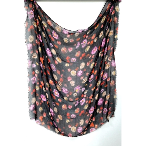 786 - A Mulberry Soft Modal Floral Print Scarf. Ref: 012184