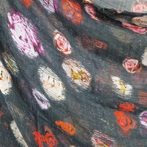 786 - A Mulberry Soft Modal Floral Print Scarf. Ref: 012184