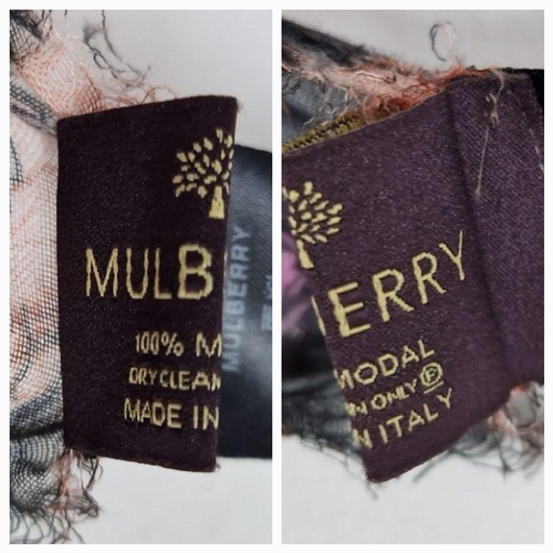 786 - A Mulberry Soft Modal Floral Print Scarf. Ref: 012184