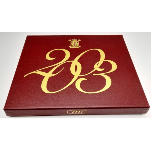 1446 - A Royal Mint 2003 United Kingdom Coin Proof Set. An eleven coin set that includes the coronation cro... 