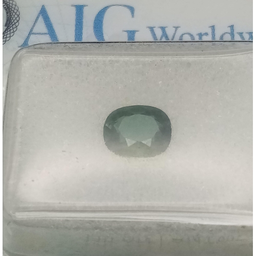 1774 - A 0.76ct Blue Sapphire. Eye Clean, Sealed Gemstone. Comes with AIG Milan certificate.