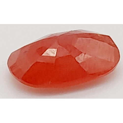 1416 - A 1.30ct Natural Orange - Red Sapphire Gemstone. ITLGR Certified. Rare Gem.