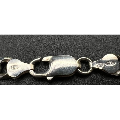 714 - STERLING SILVER FIGARO CHAIN 47.5G