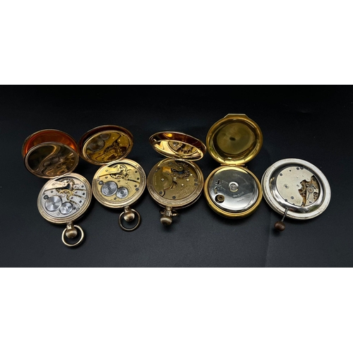 773 - Five Different Styled Pocket Watches - A/F. Ref: 012207