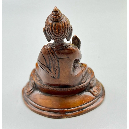 1014 - An Excellent Condition Vintage Heavy Cast Bronze Eastern Goddess or Deity. 10cm Tall- 384 Grams