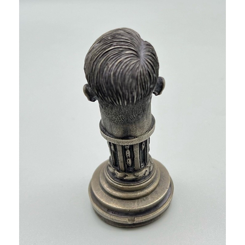 555 - A Heavy Bronze Adolf Hitler Desk Seal in Very Good Condition 8cm Tall, 181 grams weight